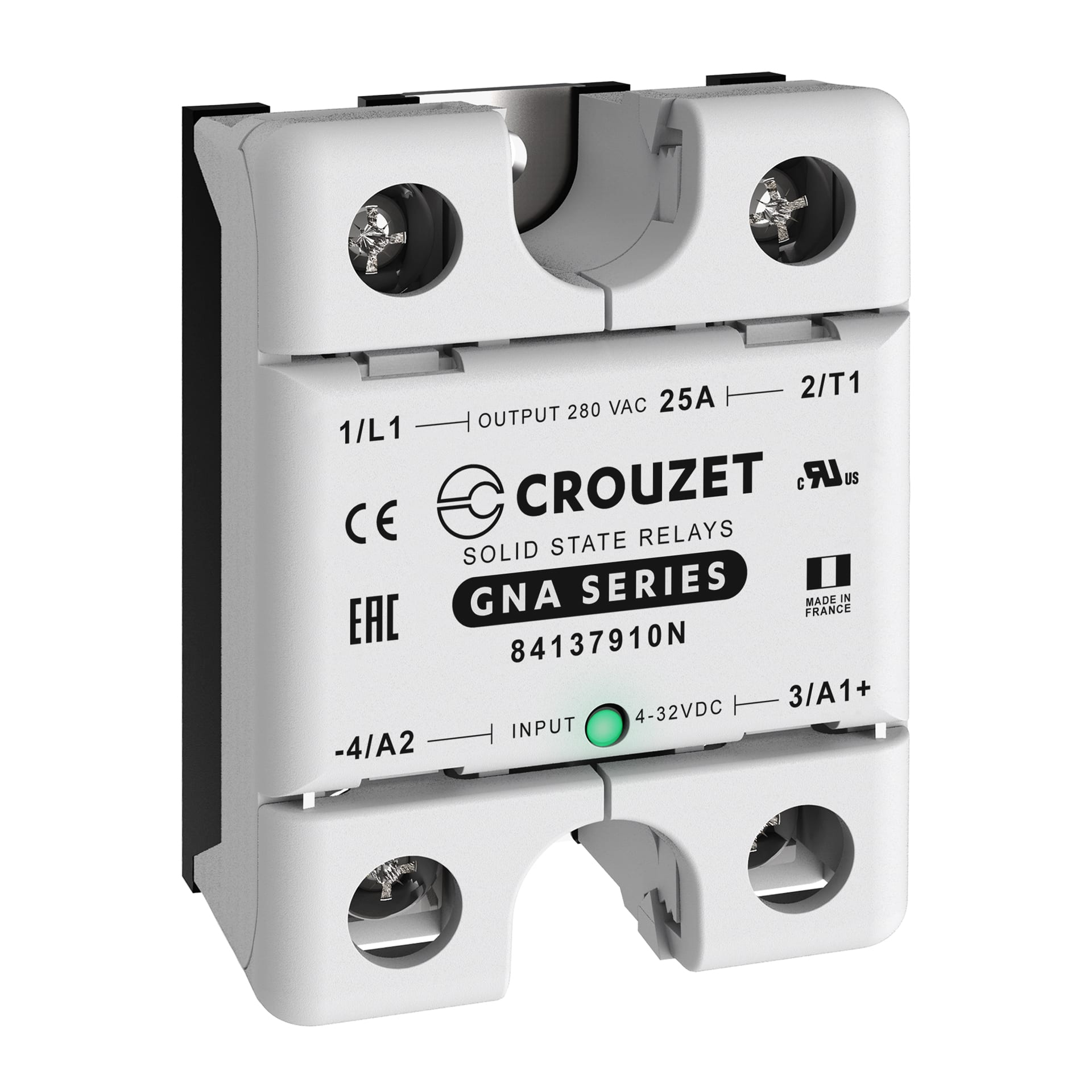 CROUZET - CRO84137910N SSR, GNA, SINGLE PHASE, PANEL MOUNT, 25A