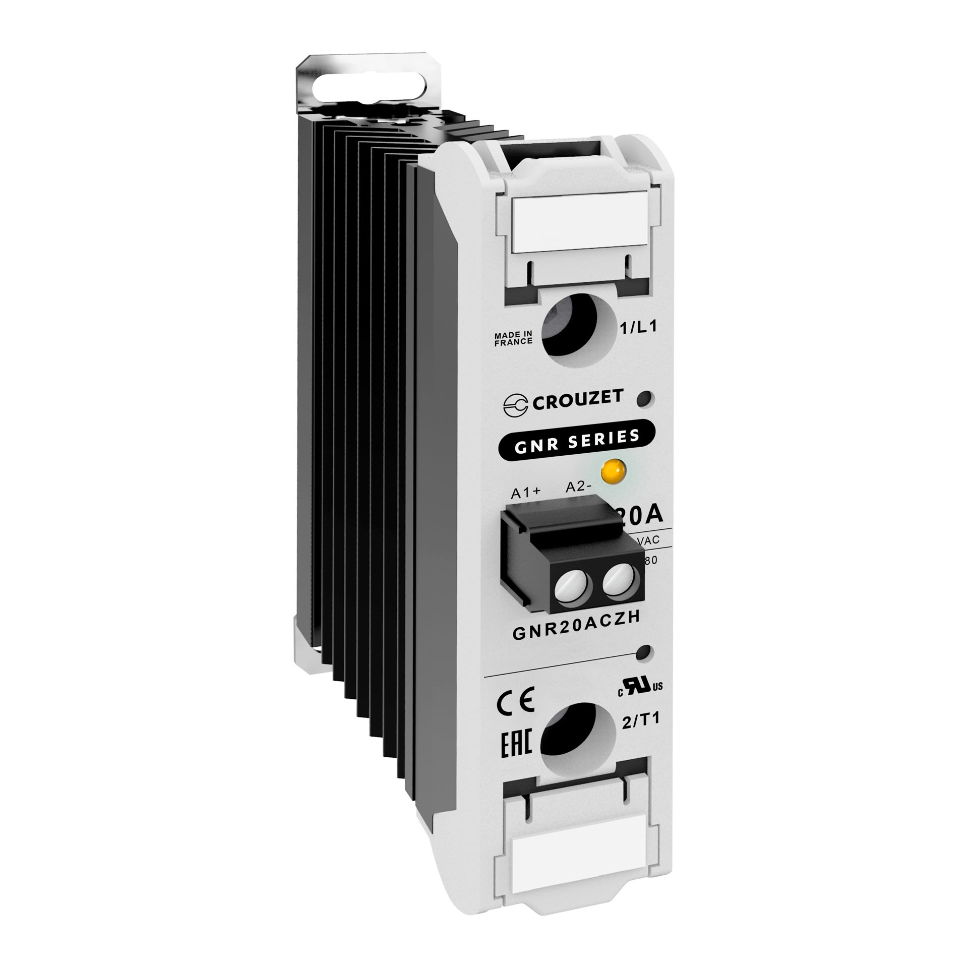 CROUZET - CROGNR20ACZH SSR, GNR, SINGLE PHASE, DIN RAIL, 20A, I