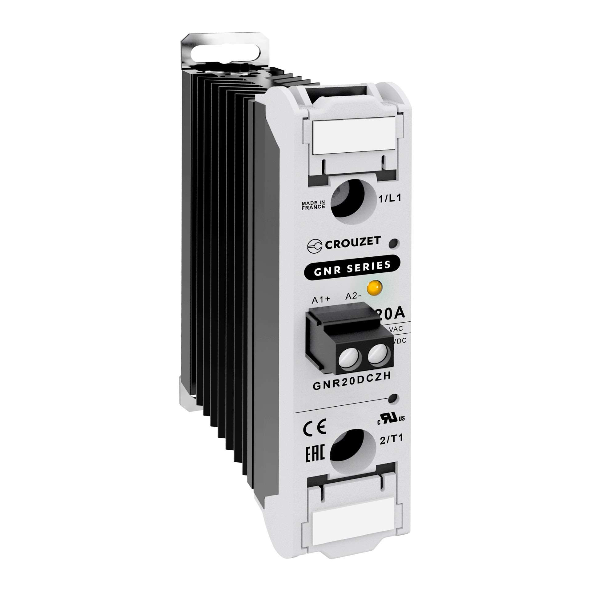 CROUZET - CROGNR20DCZH SSR, GNR, SINGLE PHASE, DIN RAIL, 20A, I