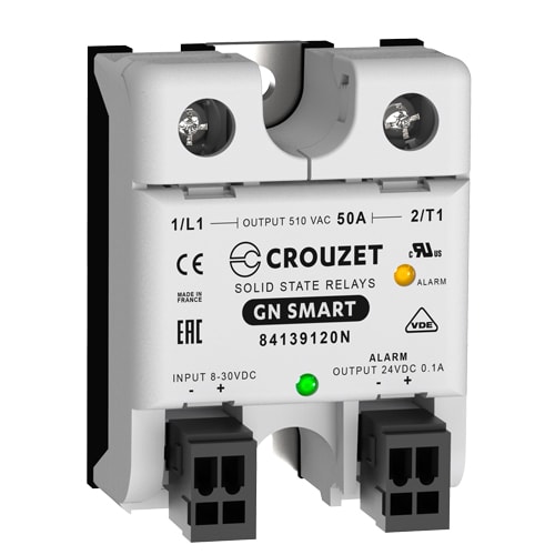 CROUZET - CRO84139120N SSR,GNS,1-PHASE,PANEL MOUNT,50A,IN 8-30V