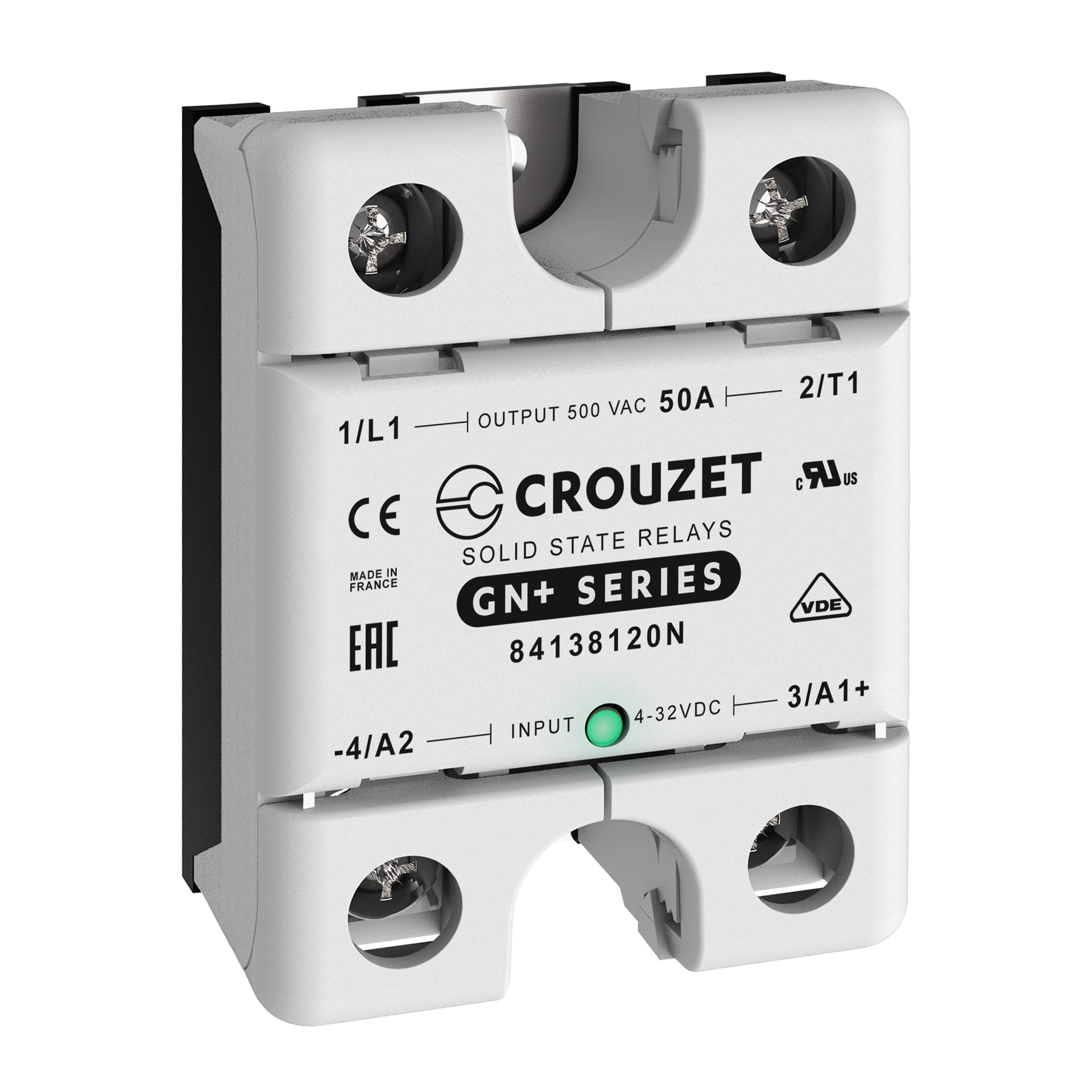 CROUZET - CRO84138120N SSR, GN+, SINGLE PHASE, PANEL MOUNT, 50A