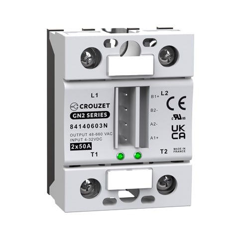 CROUZET - CRO84140603N SSR, GN2, 2-CHANNEL, PANEL MOUNT, 50A, I