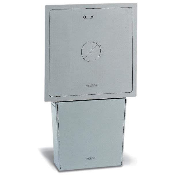 CONCHIGLIA - CON075500017 Serie CP - Cassetta stradale da incasso in vetroresina vuota, con passacavi, 487x551x128 mm (BxAxP)