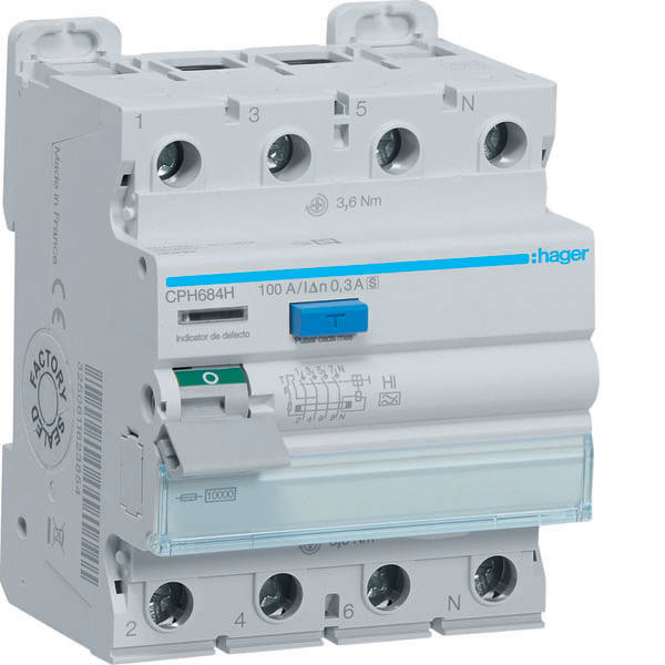 HAGER - HAGCPH684H INT DIFF ACC 4P 300MA 100A A HI SEL 4M
