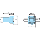 CROUZET - CRO26546843 ADAPTOR FOR 50 X 25 MM CUT-OUT, FIXED WI