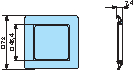 CROUZET - CRO26546842 ADAPTOR FOR 72 X 72 MM CUT-OUT, COUNTERS