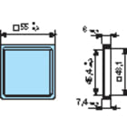 CROUZET - CRO26546846 ADAPTOR FOR 55 X 55 MM CUT-OUT, COUNTERS