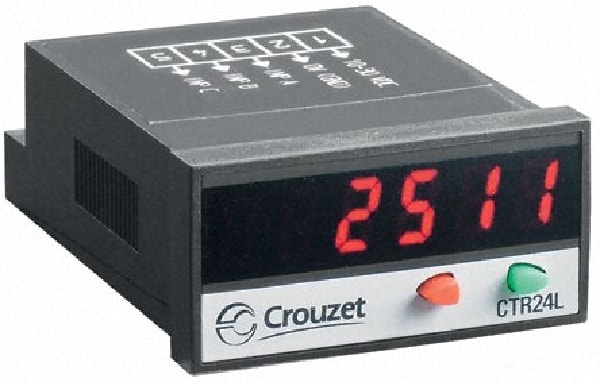 CROUZET - CRO87623573 ELECTRONIC DOUBLE TOTALIZER CTR24L, LED,