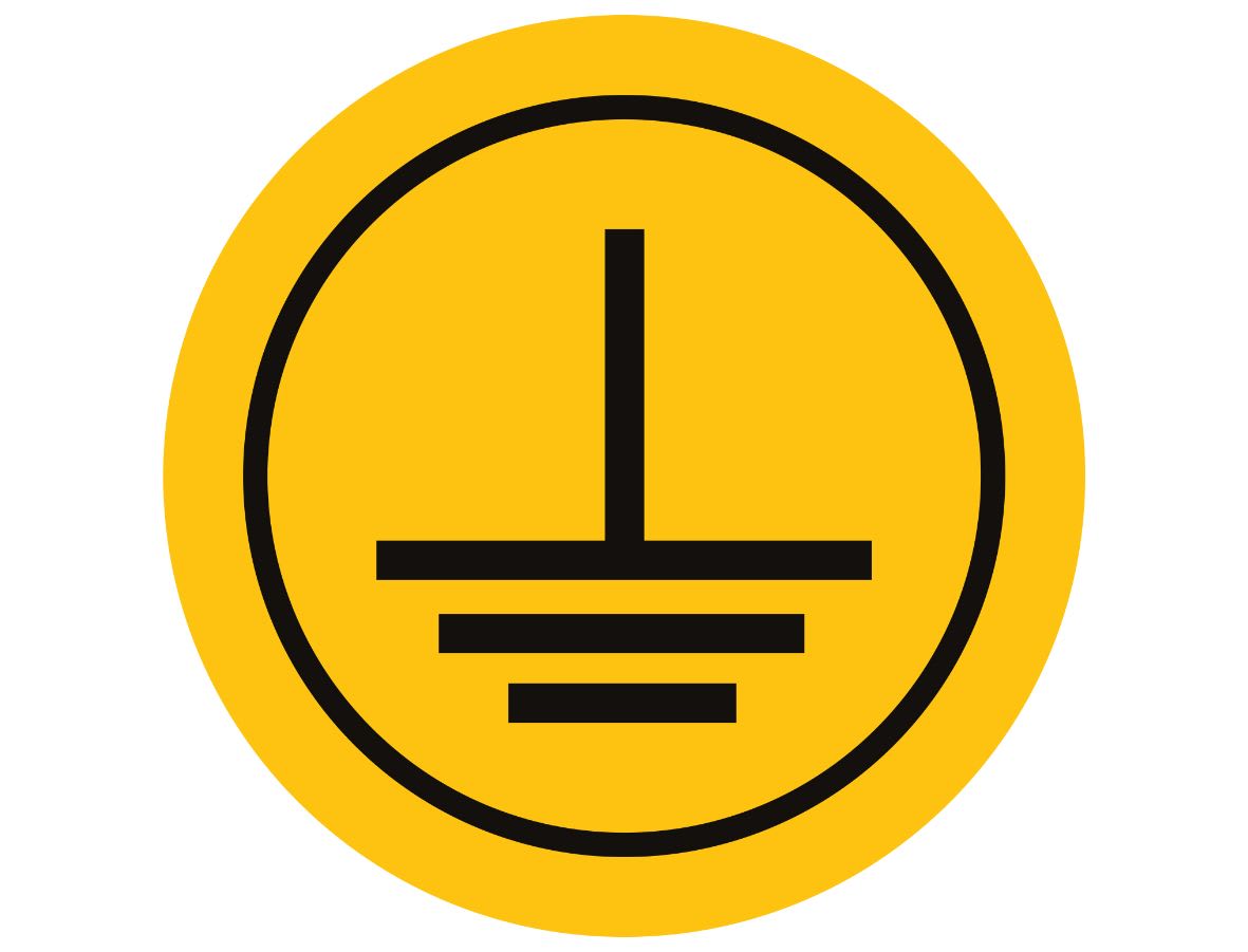 CEMBRE SPA - CEM705002 ETICHETTA ADESIVA PER APPARECCHIATURE CS-EPY, SIMBOLO GIALLO TERRA DI PROTEZIONE