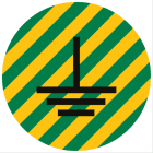 CEMBRE SPA - CEM700704 ETICHETTA ADESIVA PER APPARECCHIATURE CS-EYG, SIMBOLO GIALLO-VERDE TERRA, DIMENSIONE 31,5mm