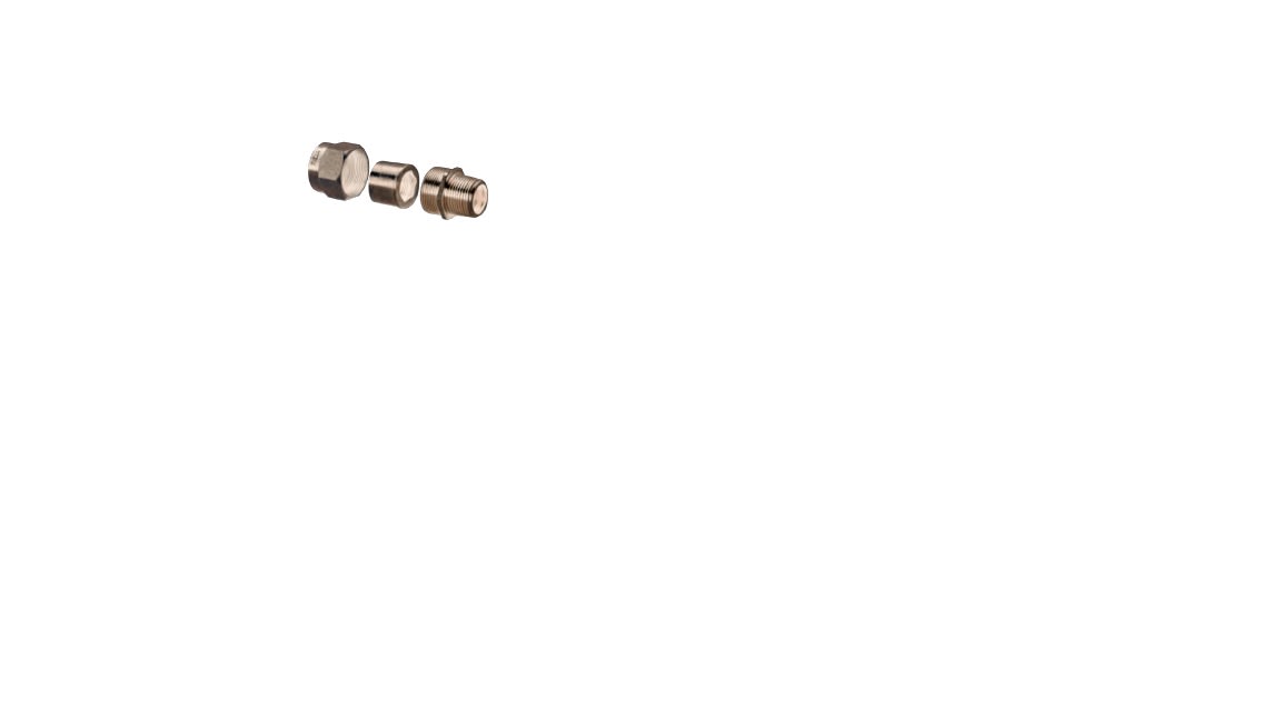 COSMEC - CSM6005.01M RACCORDO 3PZ ACCIAIO ZINC. M.F.1 ISO7/1