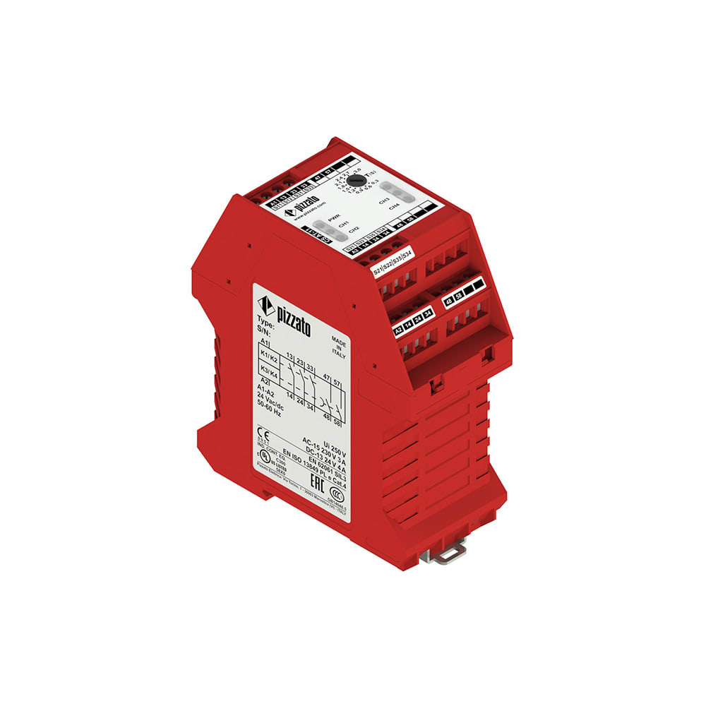 PIZZATO ELETTRICA - PZZCS AT-11V024 MODULO DI SICUREZZA 3NO ISTANTANEI 2NO