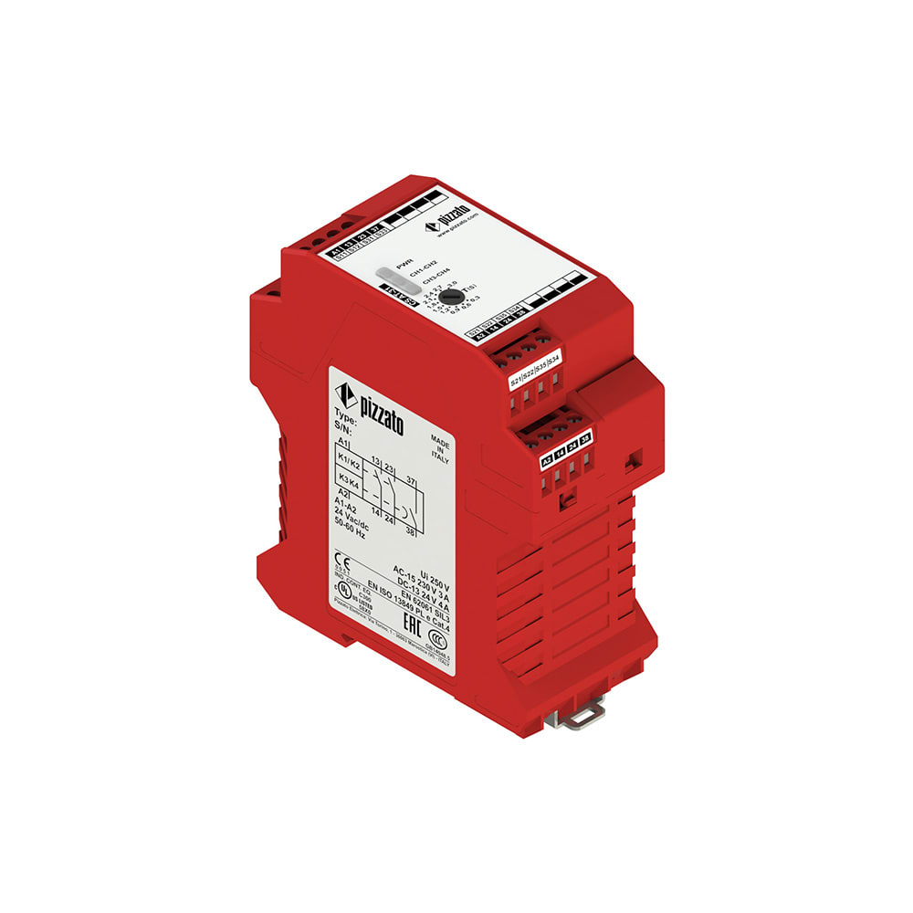 PIZZATO ELETTRICA - PZZCS AT-33M024 MODULO DI SICUREZZA 2NO ISTANTANEI 1NO