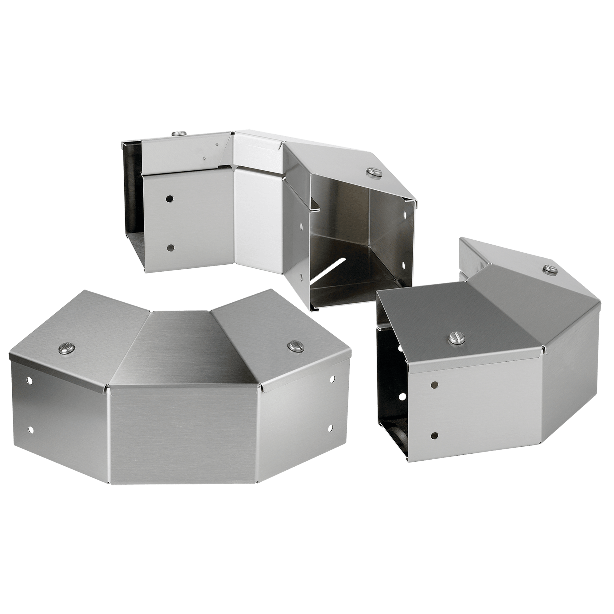 ELDON AUSTRIA GMBH - HOFCTS66EFCONT90SS Gomito a 90 gradi CT con profilo sup. incl. all'esterno no ling., 6,00x6,00, spazzolato, SS304