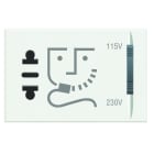 BTICINO - BTIHD4177 Rasiersteckdose white