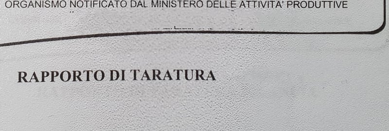 ORBIS - ORBOBCT0011 CERTIF.TAR.BILANCIA