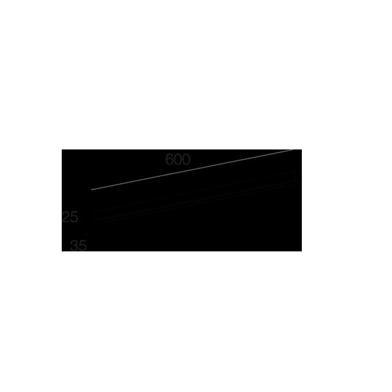 NOVALUX SPA - NOX112907.02 ROSONE LINEARE 3 X L=620 NERO