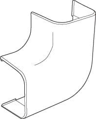 CANALPLAST - CANCONCP90M CURVA PIANA   90 MARRONE