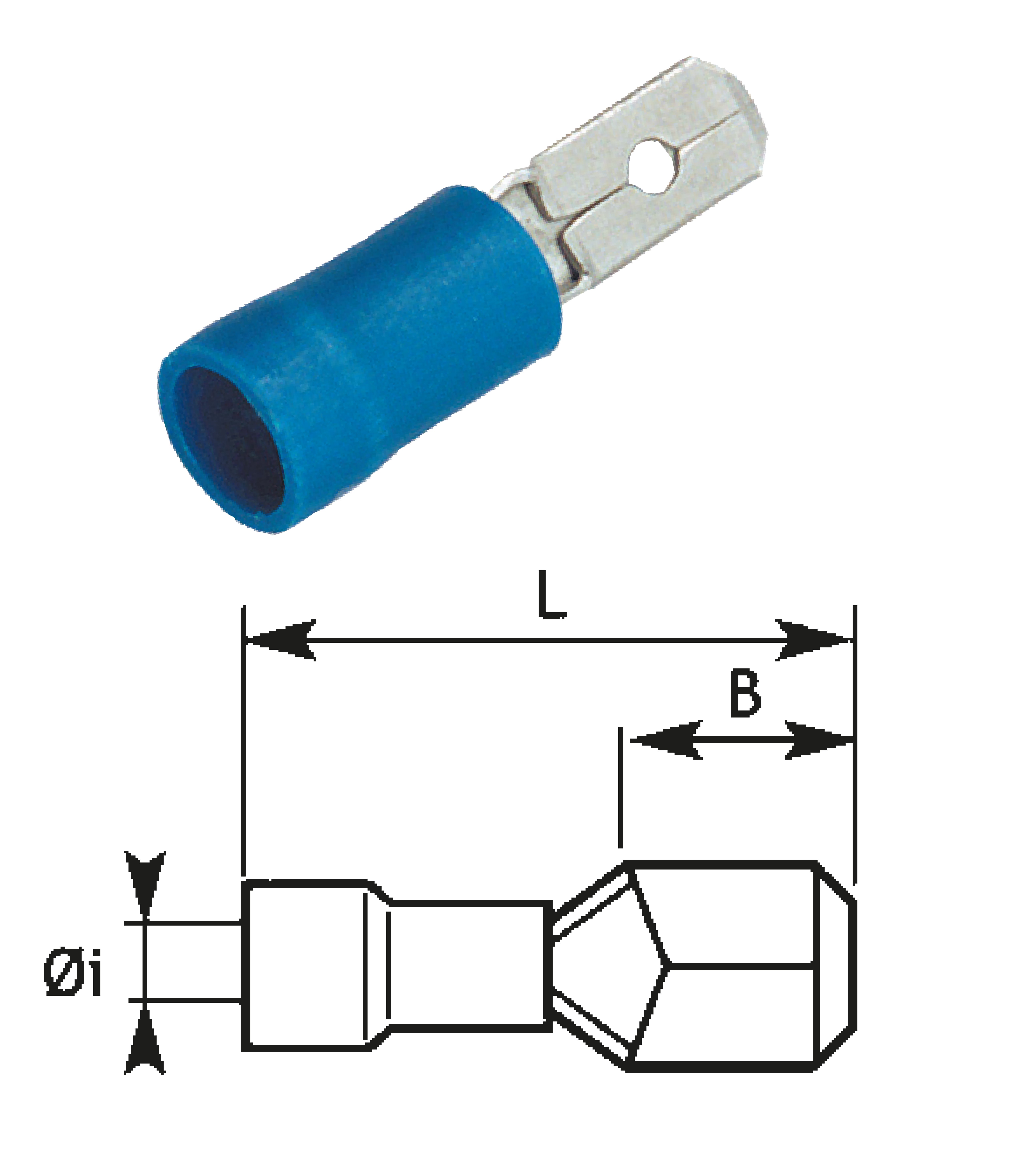 OCMEI SRL - OCM861B INNESTO MAS BLU 4.8X0.5