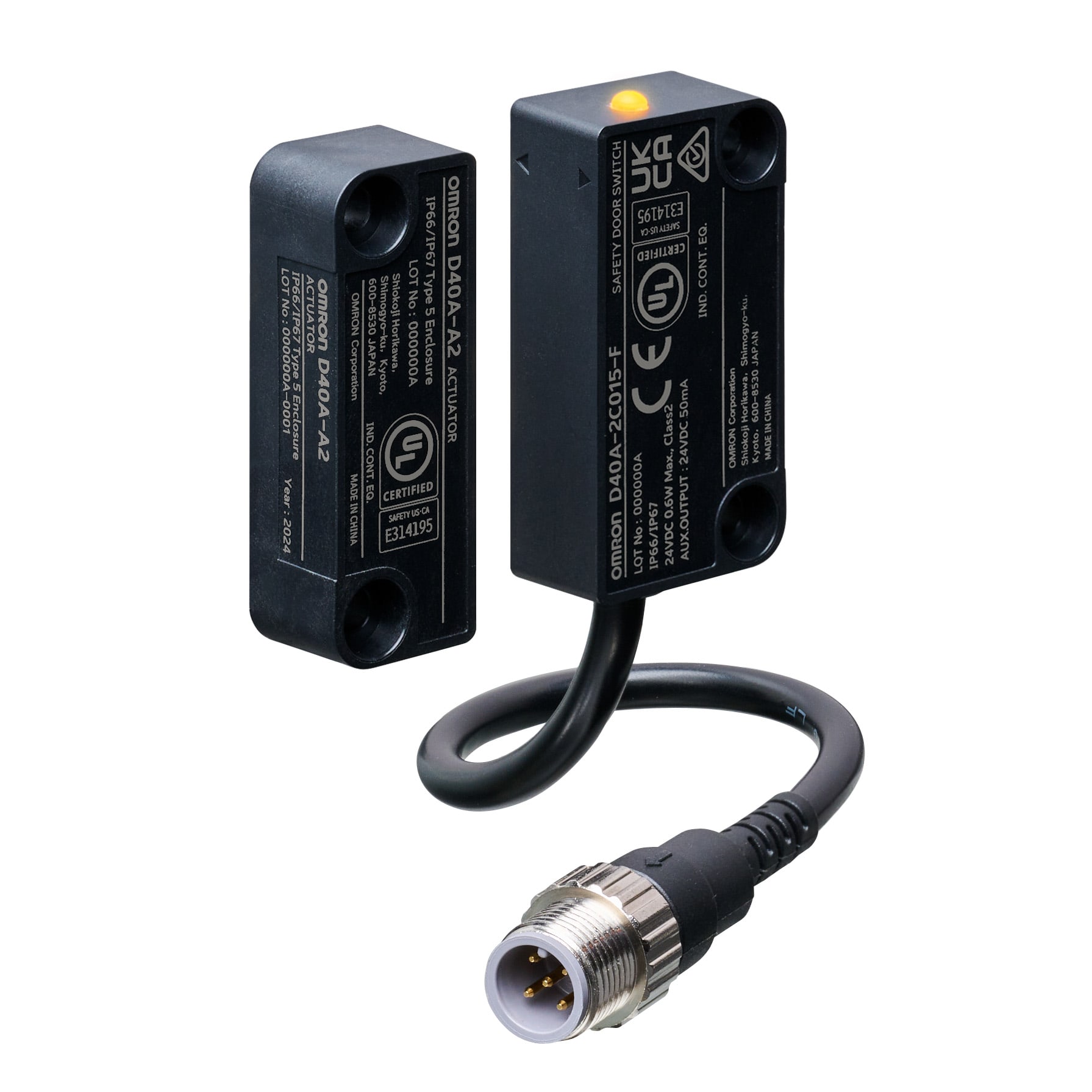 OMRON - OMRD40A2C015F Non-contact safety door switch, D40A-2,