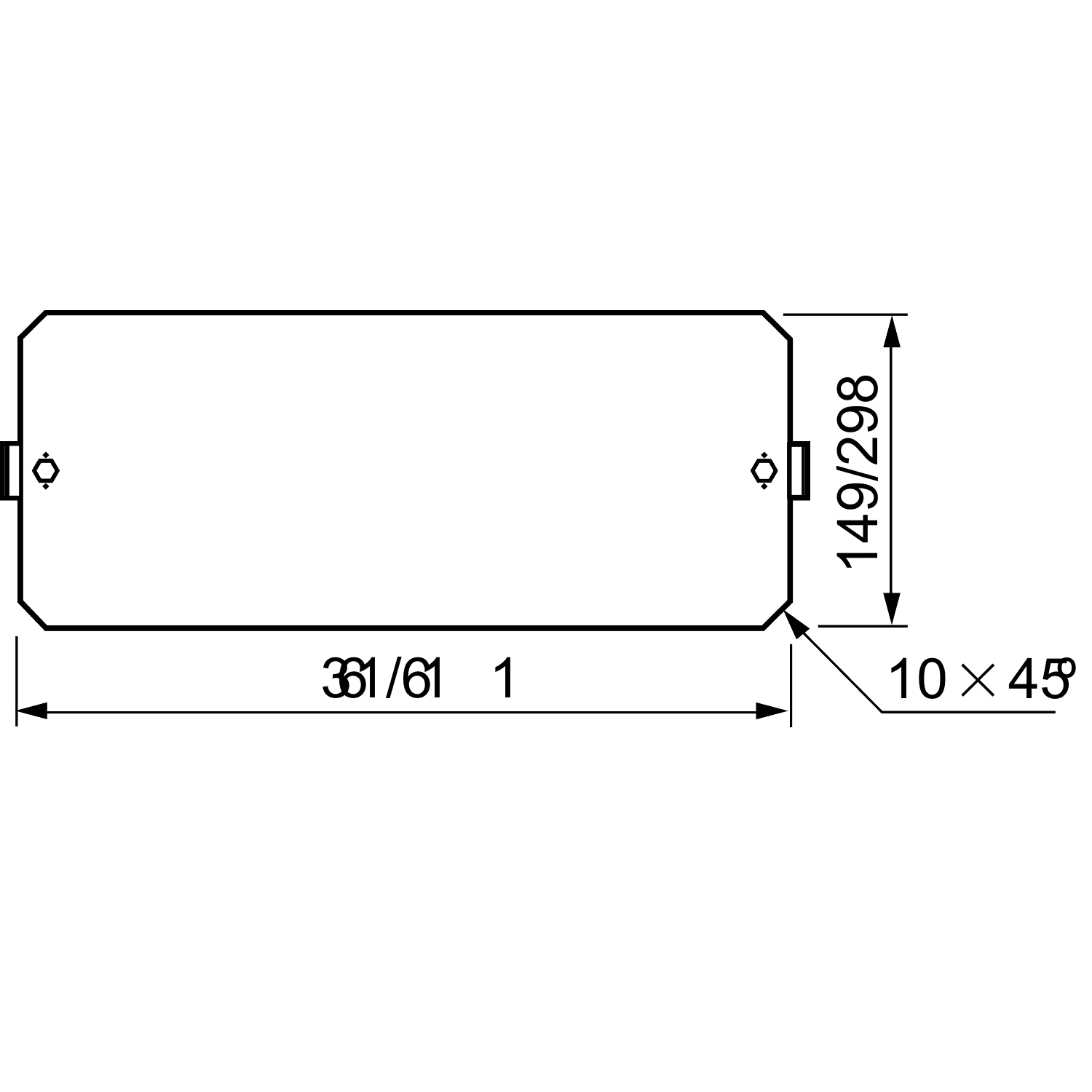 SCHNEIDER ELECTRIC - SNRNSYPMP7502DLP Pannello di fondo H300 L750