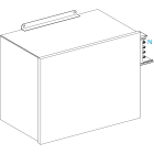 SCHNEIDER ELECTRIC - SNRKSA630ABG4 End feed unit, Canalis KSA630, aluminium, 500/630A, left mounting, without line protection, 3L+N+PE, white RAL9001