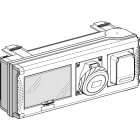 SCHNEIDER ELECTRIC - SNRKSB32CP15D Canalis - Unità di derivazione - 32 A - 1 presa Schuko domestica e 1 ind.