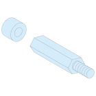 SCHNEIDER ELECTRIC - SNRLVS03199 4 distanziali esagonali H40+10 M8