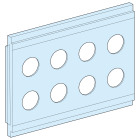 SCHNEIDER ELECTRIC - SNRLVS08862 Mounting Plate, PrismaSeT G, for 8 Push-Button Diameter Dia 22mm, W200, H122mm, enclosure W600mm, IP55