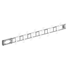 SCHNEIDER ELECTRIC - SNRKNA40ED4306 Straight distribution length, Canalis KN, standard, aluminium, 40A, 3L+N+PE, fixed length 3m, 6 outlets, RAL9001