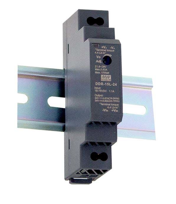 DIGIMAX SRL - DIXDDR-15L-5 CONVERTITORE DIN RAIL DC/DC 15W IN18-75V