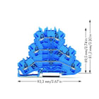 WAGO ITALIA SRL - WAG2002-3204 MORSETTO A TRE PIANI MORSETTO PASSANTE/P