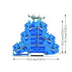 WAGO ITALIA SRL - WAG2002-3239 MORSETTO A TRE PIANI MORSETTO PASSANTE P