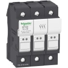 SCHNEIDER ELECTRIC - SNRDF103 Porta fusibile TeSys DF per protezione dei circuiti di controllo e dei trasformatori, calibro fusibile 10x38, 3P, corrente termica convenzionale 32 A