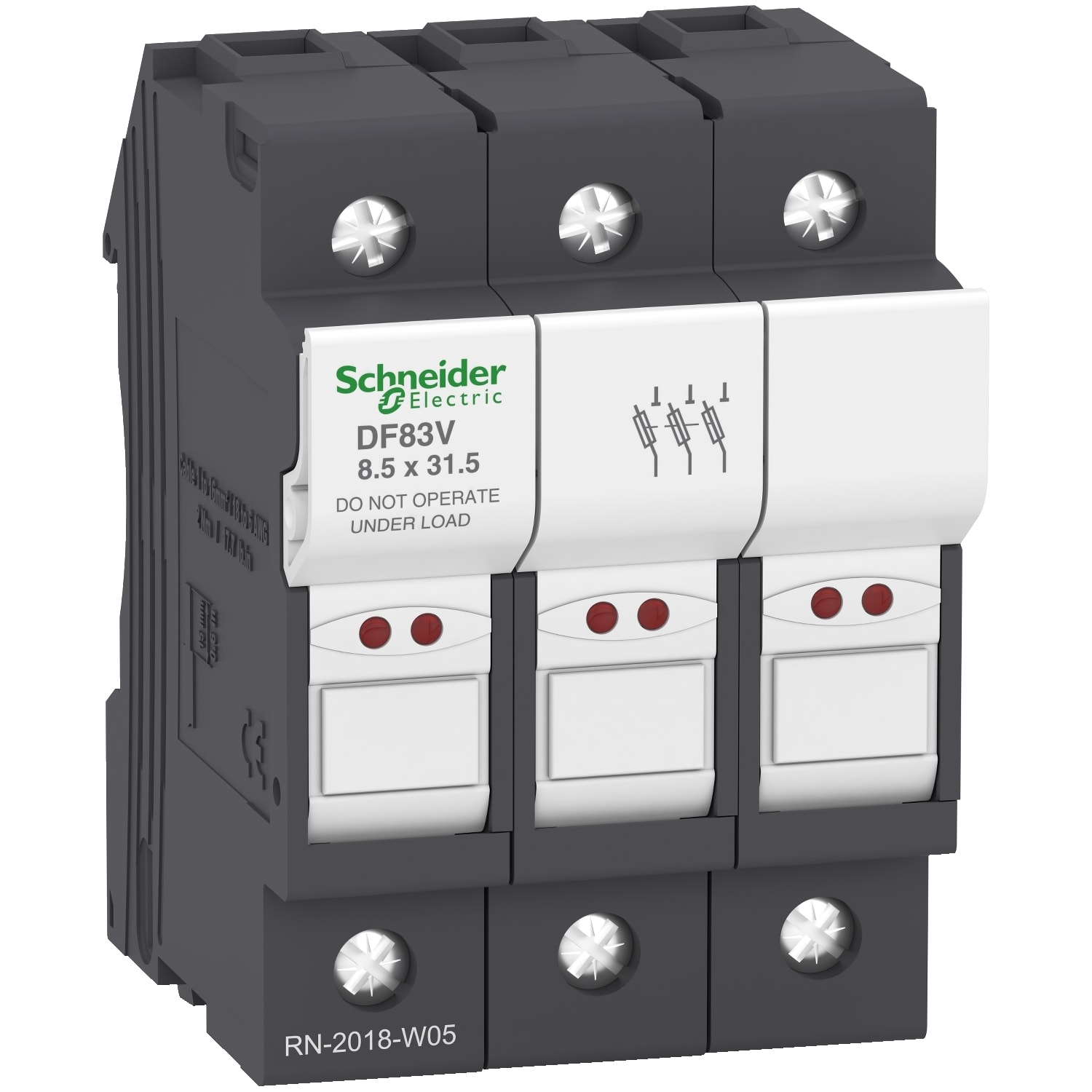 SCHNEIDER ELECTRIC - SNRDF83V Portafusibile TeSys DF 25A - fusibile 8,5x31,5 3P con LED