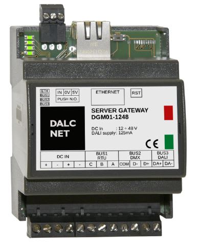 DIGIMAX SRL - DIXDGM02-1248 SERVERGATEWAY DMX DALI MODBUS VIA ETHERN