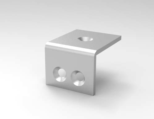 DESIGN LUCE - DLU1010506003 U01 STAFFA FISS APPLIQUE A L ALU NAT