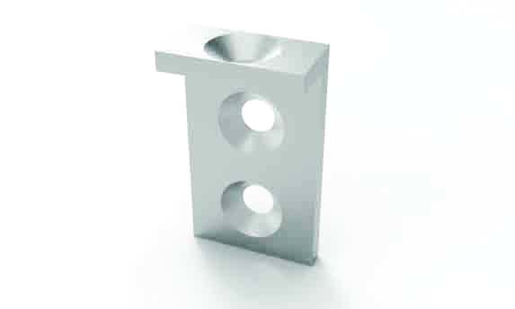 DESIGN LUCE - DLU1040502002 STRUCTURAE STAFFA FISS APPLIQUE L ARGENT