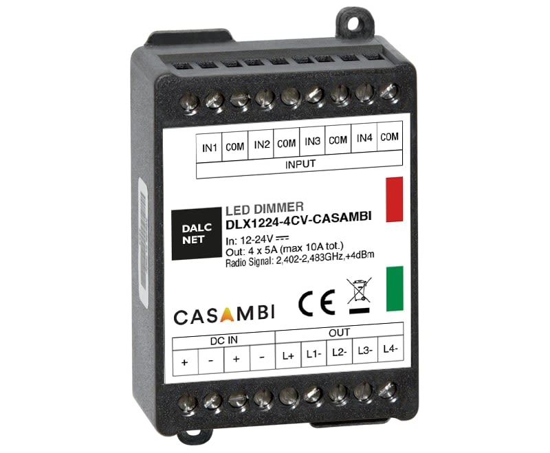 DIGIMAX SRL - DIXDLX-4CV-CASAMBI DIMMER CASAMBI + PUSH CV 12-24VIN 4CH