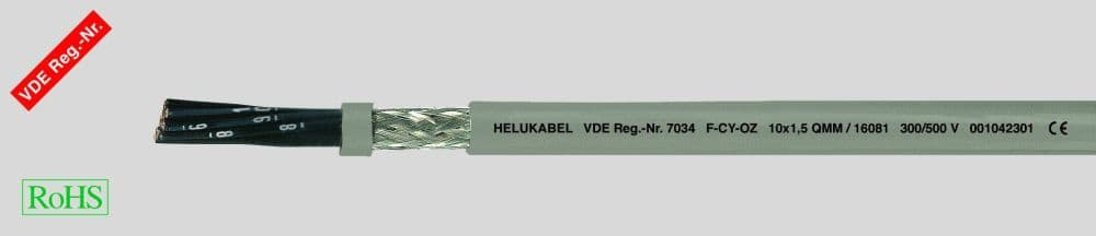 HELUKABEL ITALIA SRL - HLK16081 F-CY-OZ (LIY-CY) 10X1.5 QMM GREY