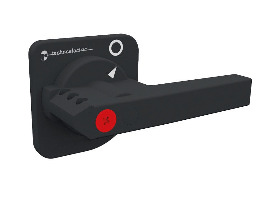 TECHNOELECTRIC SRL - TEH18003 MANIGLIA BLOCCO PORTA NERA 120MM