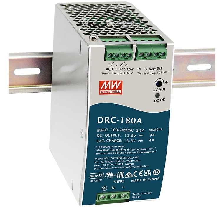 DIGIMAX SRL - DIXDRC-180A ALIMENTATORE DIN RAIL SICUREZZA UPS 180W