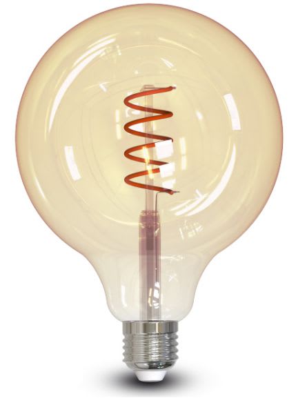 DURALAMP SPA - DRLLFG12005AM FILAMENTO GLOBO 4W E27 G125 2200K AMBRA