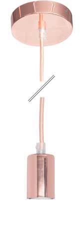DURALAMP SPA - DRLTN-E27CU FILO DI SOSPENSIONE + ROSONE E27 RAME