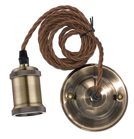 DURALAMP SPA - DRLTN-E27OT FILO DI SOSPENSIONE + ROSONE E27 OTTONE