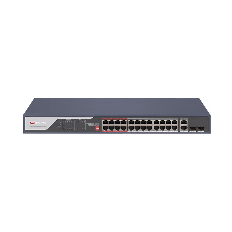 HIKVISION ITALY SRL - HIK301801813 DS-3E0326P-E 10/100 POE METALLICO+UPLINK