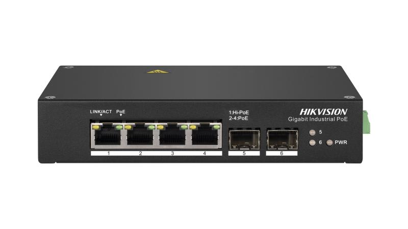 HIKVISION ITALY SRL - HIK301803166 DS-3T0506HP : INDUSTRIALE GIGABIT HI-POE DIN + UPLINK GIGABIT SFP UNMANAGED