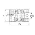 DATASENSING SRL - DTG95B081310 FAC10-10 FLEX ALUMINIUM COUPLING 10MM