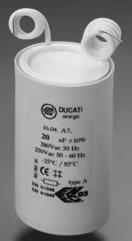 DUCATI ENERGIA - DUC41604D647.CU 8UF250V COND.M. CAVETTO250MM CODOLO