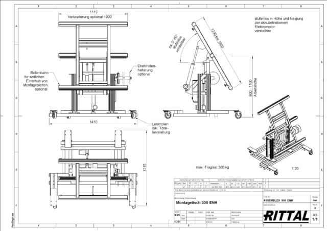 RITTAL SPA - RIT4050300 MT300ENH ASSEMBLEX 300KG - BATTERIE